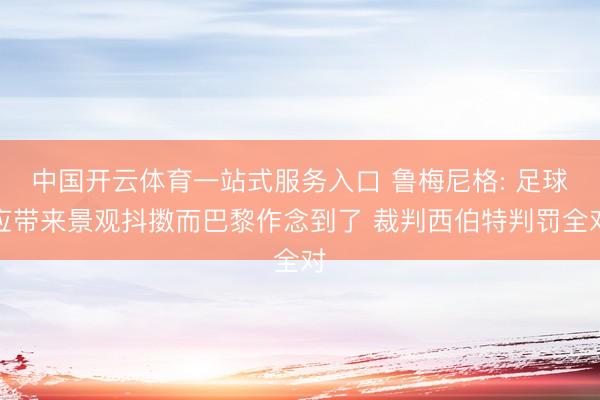 中国开云体育一站式服务入口 鲁梅尼格: 足球应带来景观抖擞而巴黎作念到了 裁判西伯特判罚全对