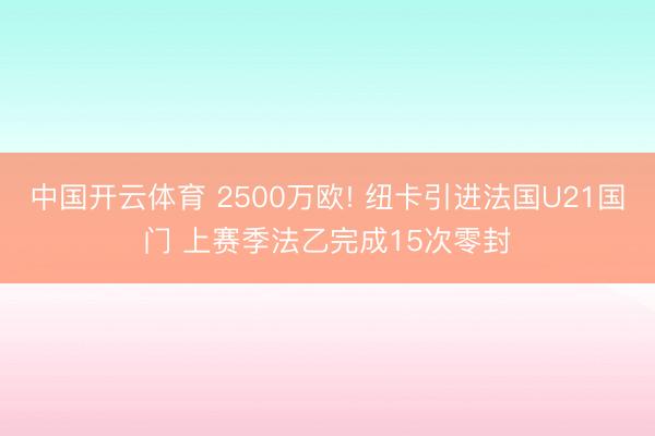 中国开云体育 2500万欧! 纽卡引进法国U21国门 上赛季法乙完成15次零封