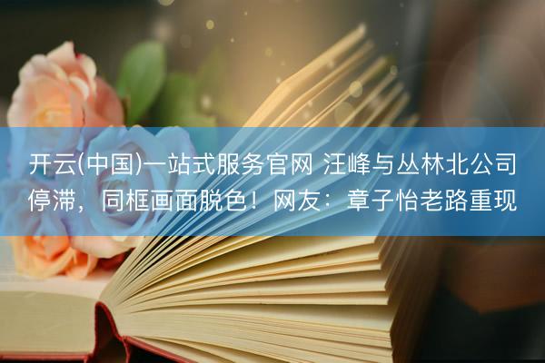 开云(中国)一站式服务官网 汪峰与丛林北公司停滞，同框画面脱色！网友：章子怡老路重现